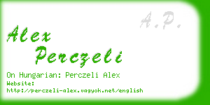 alex perczeli business card